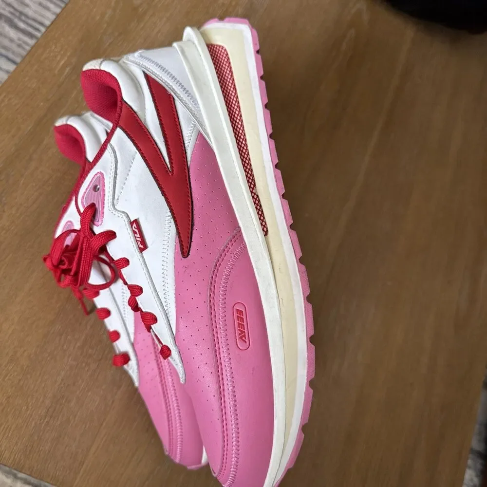 Fila x Lil Jon Renno Retro Chunky Sneakers Pink White Red Men's Sz 14 Lifestyle